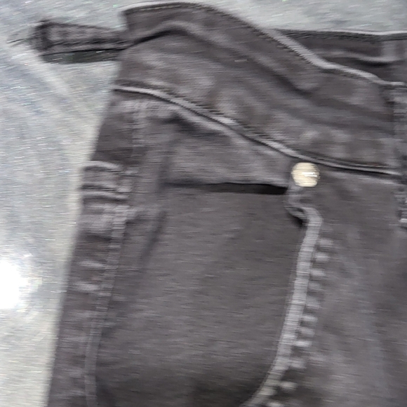 Filthy Wealth black distressed jeans women's 34/32 - Picture 6 of 9